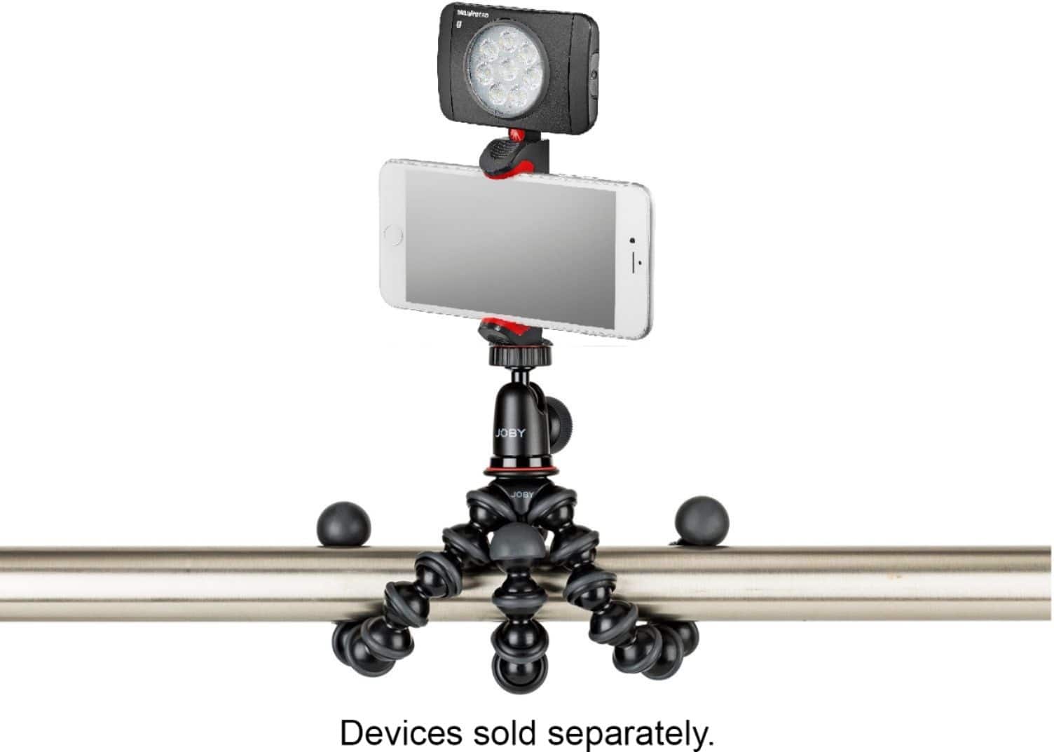 Alt View 14. JOBY - GorillaPod 1K SMART Vlogging Tripod - Black/Red/Charcoal.