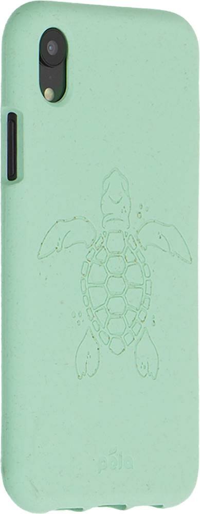 Angle. Pela - Turtle Edition Eco-Friendly Case for Apple® iPhone® XR - Turquoise.