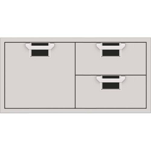 Hestan - Aspire AESDR Series 42" Double Drawer and Storage Door Combination - Stealth