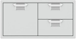 Aspire by Hestan - Aspire AESDR Series 42" Double Drawer and Storage Door Combination - Stainless steel - Angle_Zoom