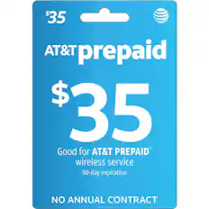 Front. AT&T Prepaid - $35 Refill Code.