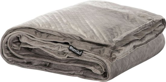 BlanQuil – 20 lb – Quilted Weighted Blanket with Removable Cover – Gray