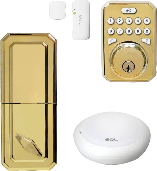 MiLocks MiEQ Bluetooth/WiFi Push Button Deadbolt Replacement Smart Lock