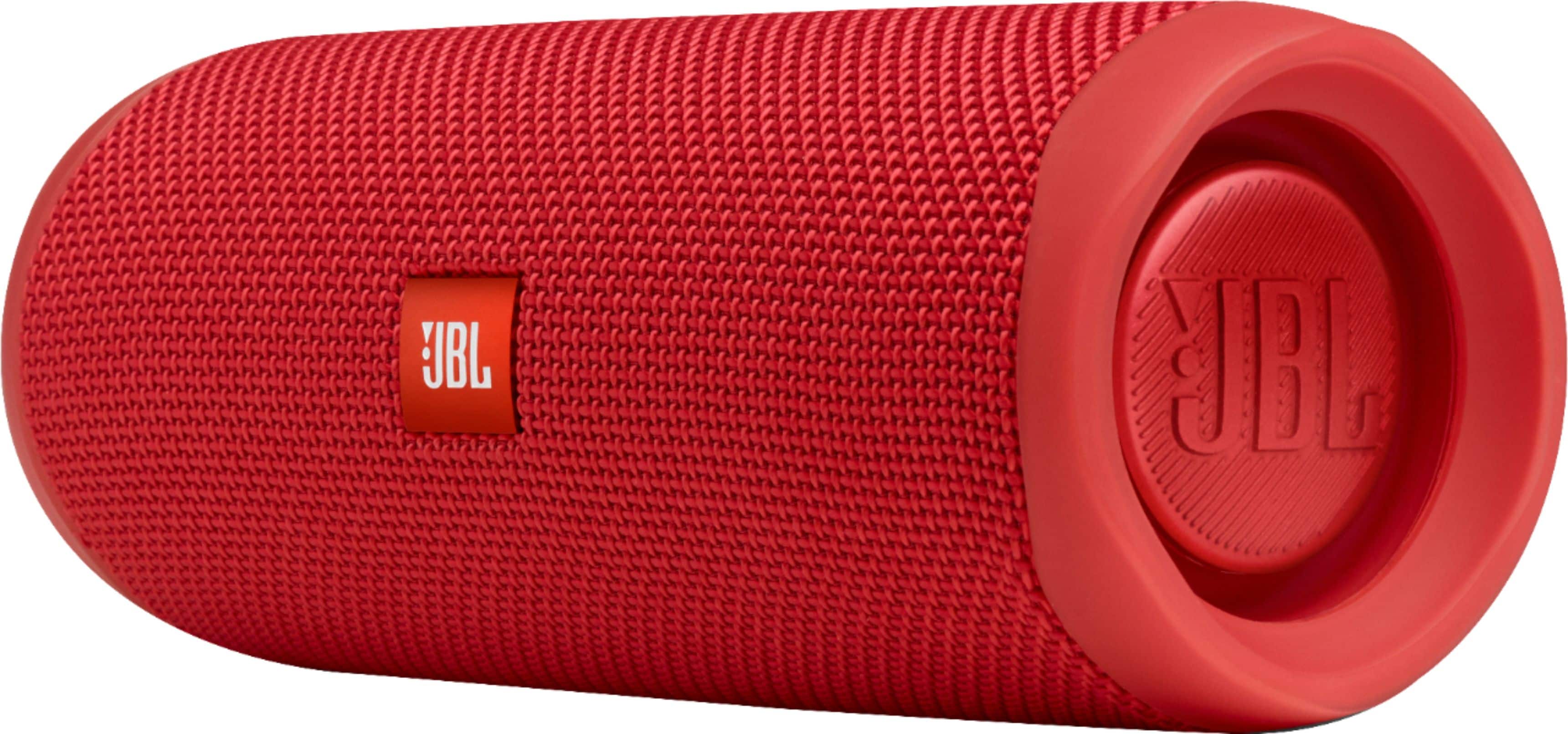 Front. JBL - Flip 5 Portable Bluetooth Speaker - Red.
