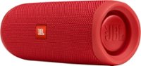Front. JBL - Flip 5 Portable Bluetooth Speaker - Red.