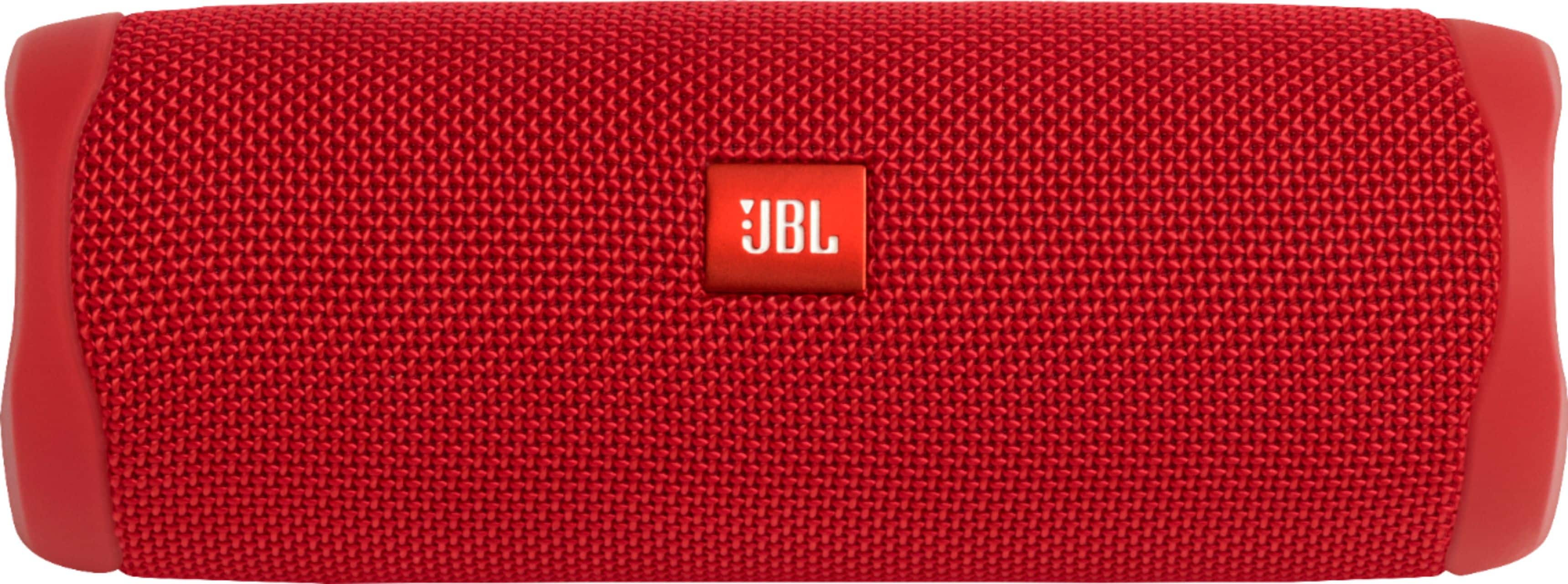 Left. JBL - Flip 5 Portable Bluetooth Speaker - Red.