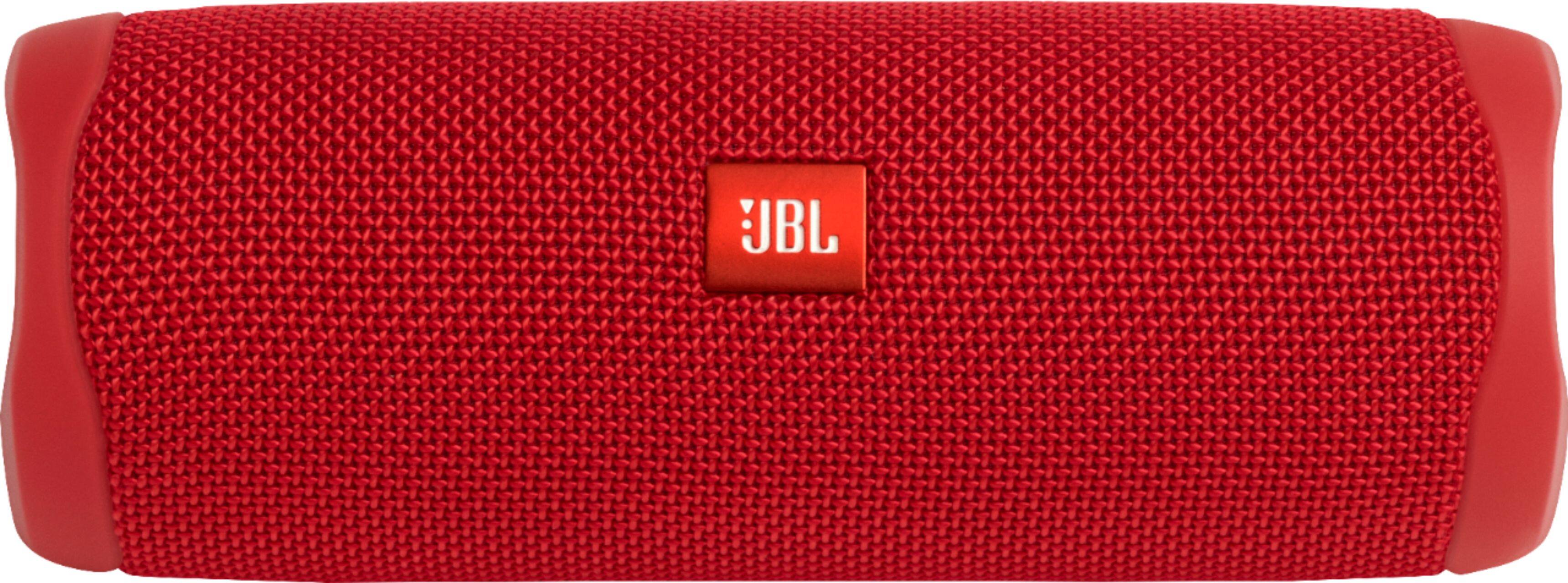 Left. JBL - Flip 5 Portable Bluetooth Speaker - Red.