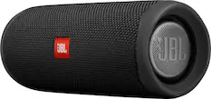 Front. JBL - Flip 5 Portable Bluetooth Speaker - Black.