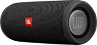 JBL - Flip 5 Portable Bluetooth Speaker - Black - Front_Zoom