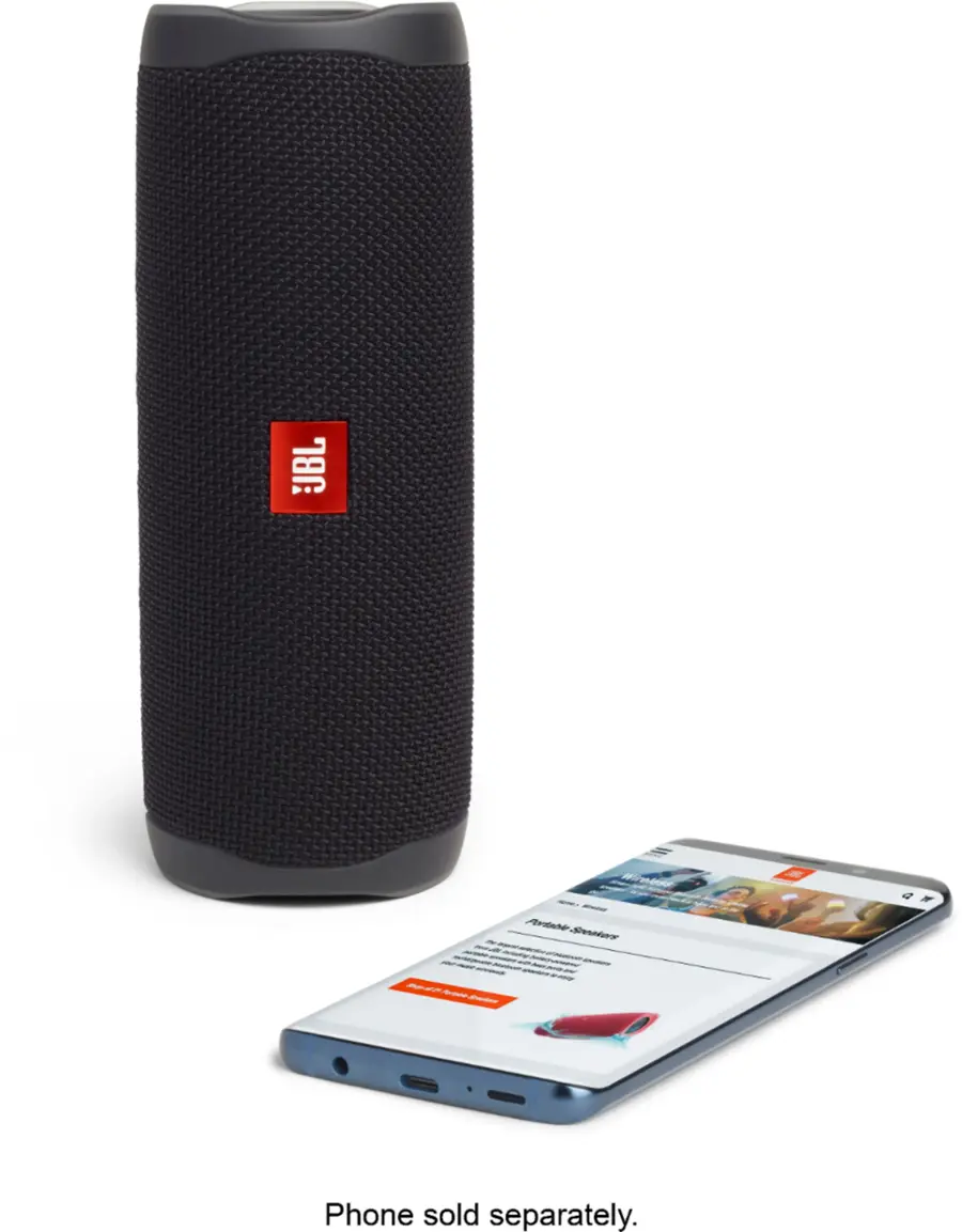 Alt View 14. JBL - Flip 5 Portable Bluetooth Speaker - Black.