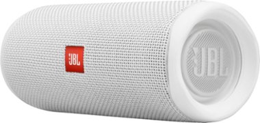 JBL - Flip 5 Portable Bluetooth Speaker - White Steel - Front_Zoom