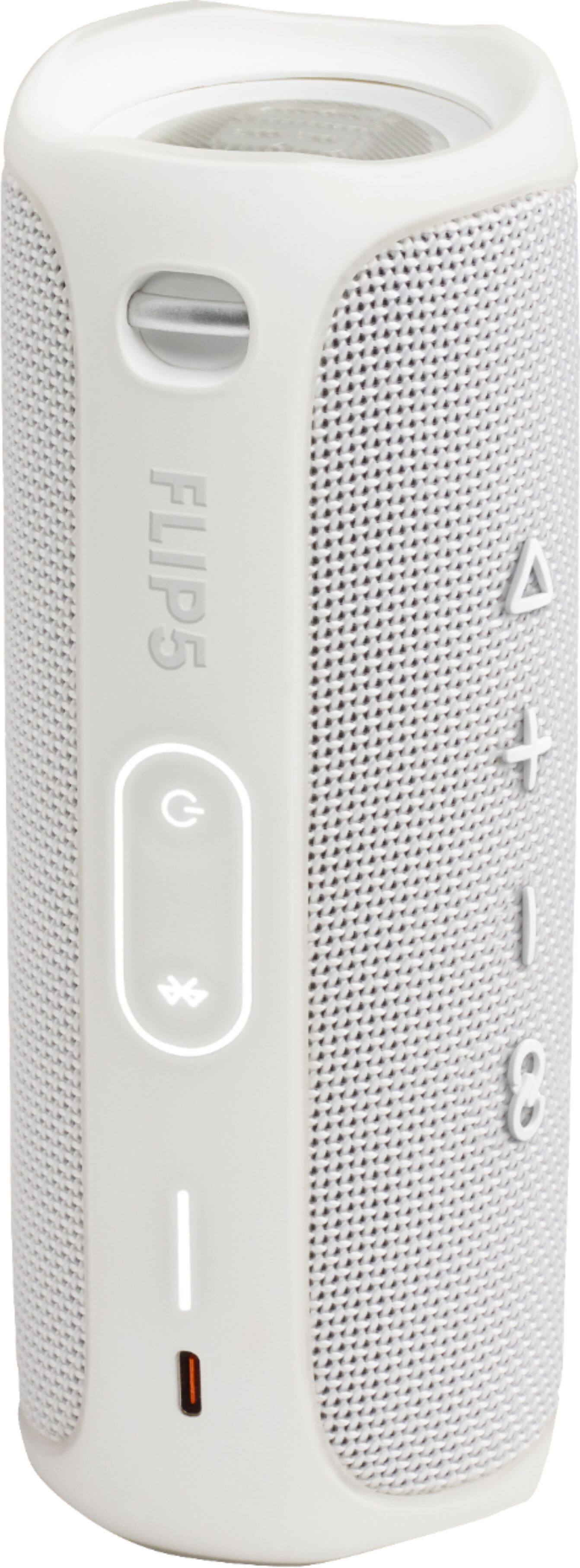 Alt View 12. JBL - Flip 5 Portable Bluetooth Speaker - White Steel.