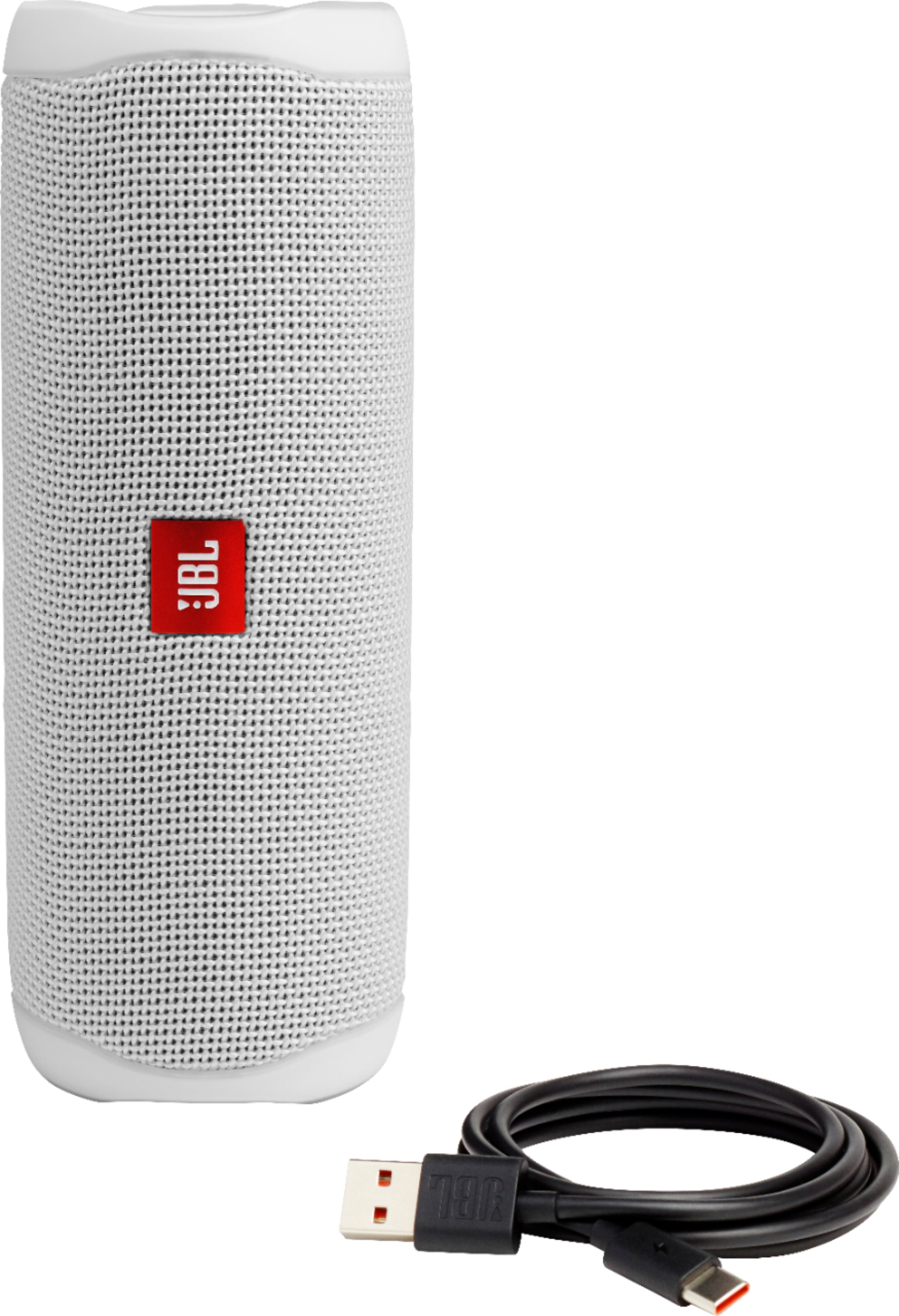JBL Flip 5 Portable Bluetooth Speaker White Steel JBLFLIP5WHTAM 