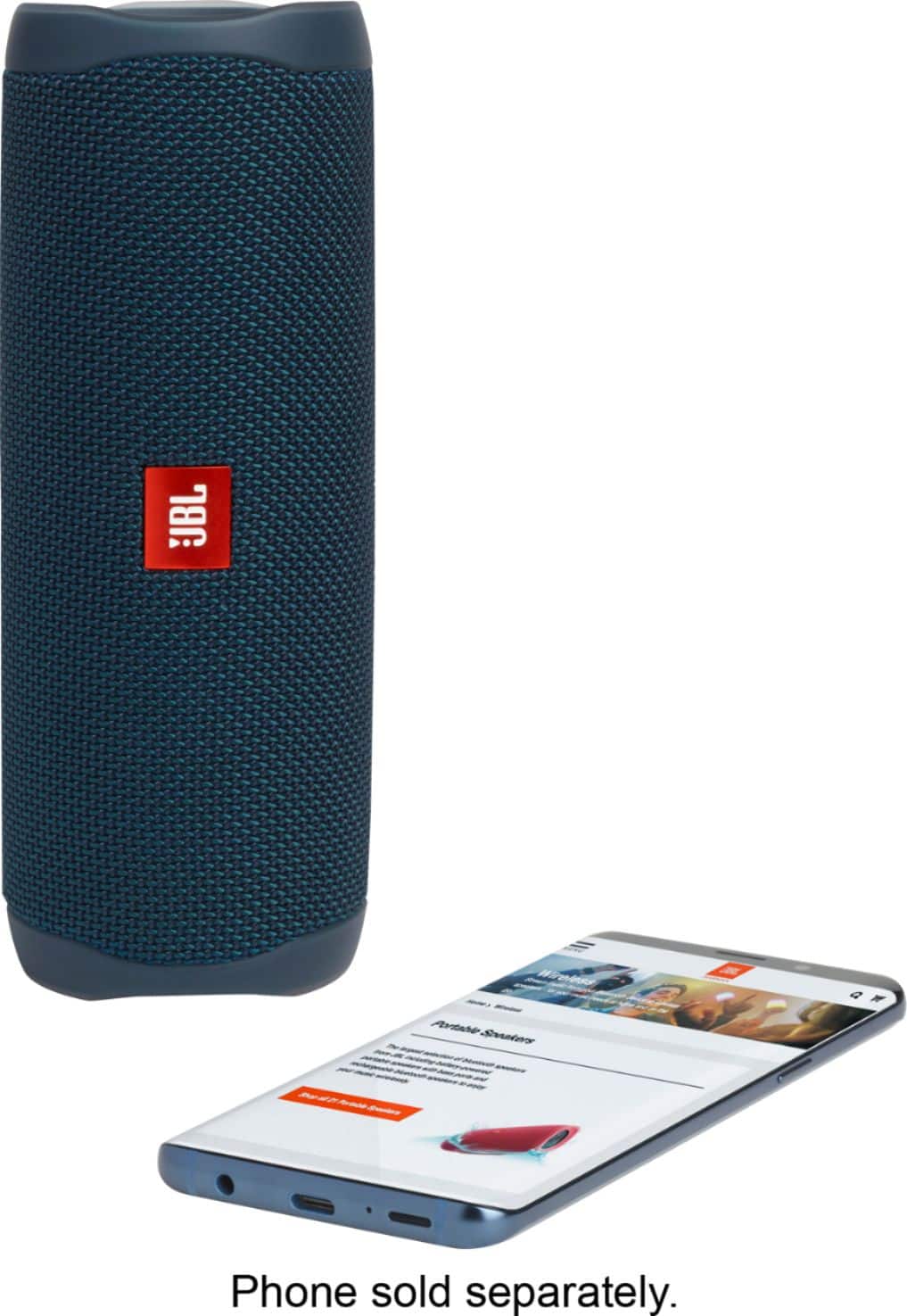 Alt View 14. JBL - Flip 5 Portable Bluetooth Speaker - Ocean Blue.