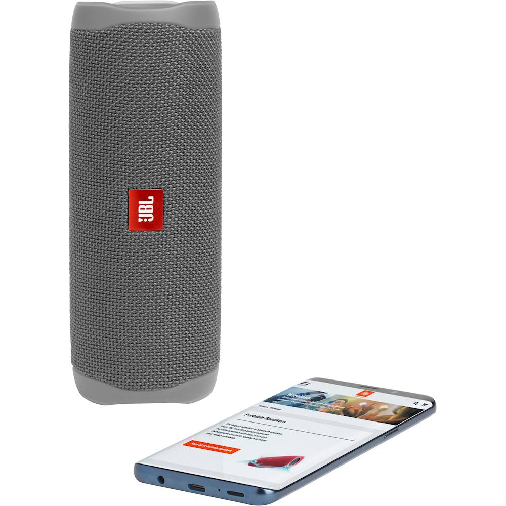 Best Buy: JBL Flip 5 Portable Bluetooth Speaker Gray Stone JBLFLIP5GRYAM