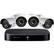 Front. Lorex - 8-Channel, 4-Camera Indoor/Outdoor Wired 1080p 1TB DVR Surveillance System - Black/White.
