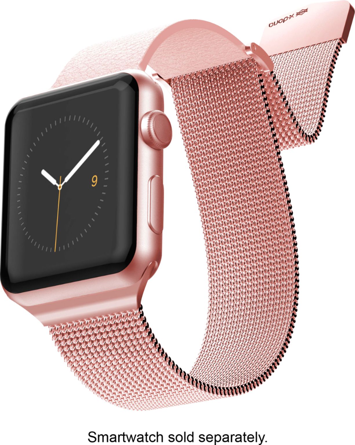 Angle View: Raptic - Hybrid Mesh Watch Band for Apple Watch® 38mm, 40mm, 41mm - Rose Gold