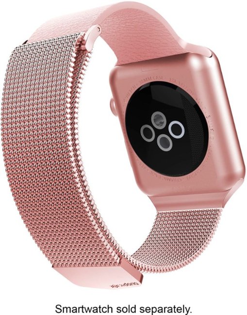 Raptic - Hybrid Mesh Watch Band for Apple Watch® 38mm, 40mm, 41mm - Rose Gold_1