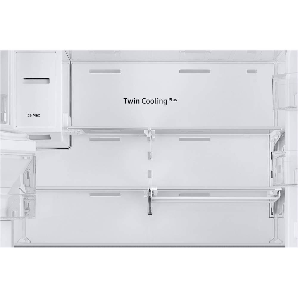 Alt View 11. Samsung - 22.6 Cu. Ft. 4-Door Flex French Door Counter-Depth Refrigerator - Tuscan Stainless Steel.