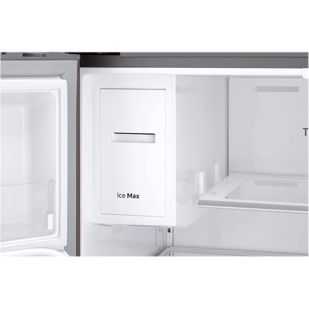 Alt View 12. Samsung - 22.6 Cu. Ft. 4-Door Flex French Door Counter-Depth Refrigerator - Tuscan Stainless Steel.