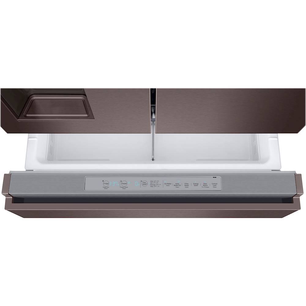 Alt View 13. Samsung - 22.6 Cu. Ft. 4-Door Flex French Door Counter-Depth Refrigerator - Tuscan Stainless Steel.