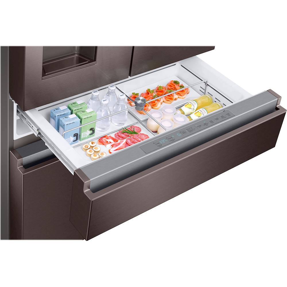 Alt View 18. Samsung - 22.6 Cu. Ft. 4-Door Flex French Door Counter-Depth Refrigerator - Tuscan Stainless Steel.