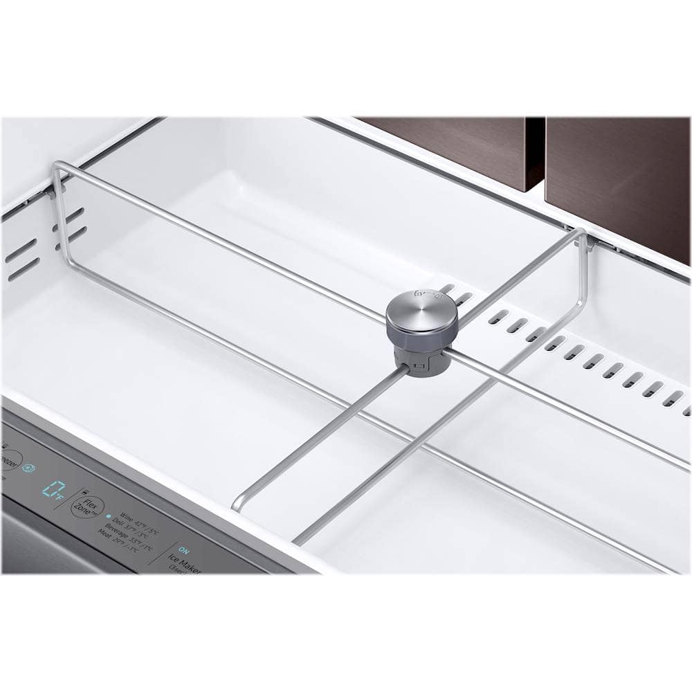 Alt View 19. Samsung - 22.6 Cu. Ft. 4-Door Flex French Door Counter-Depth Refrigerator - Tuscan Stainless Steel.