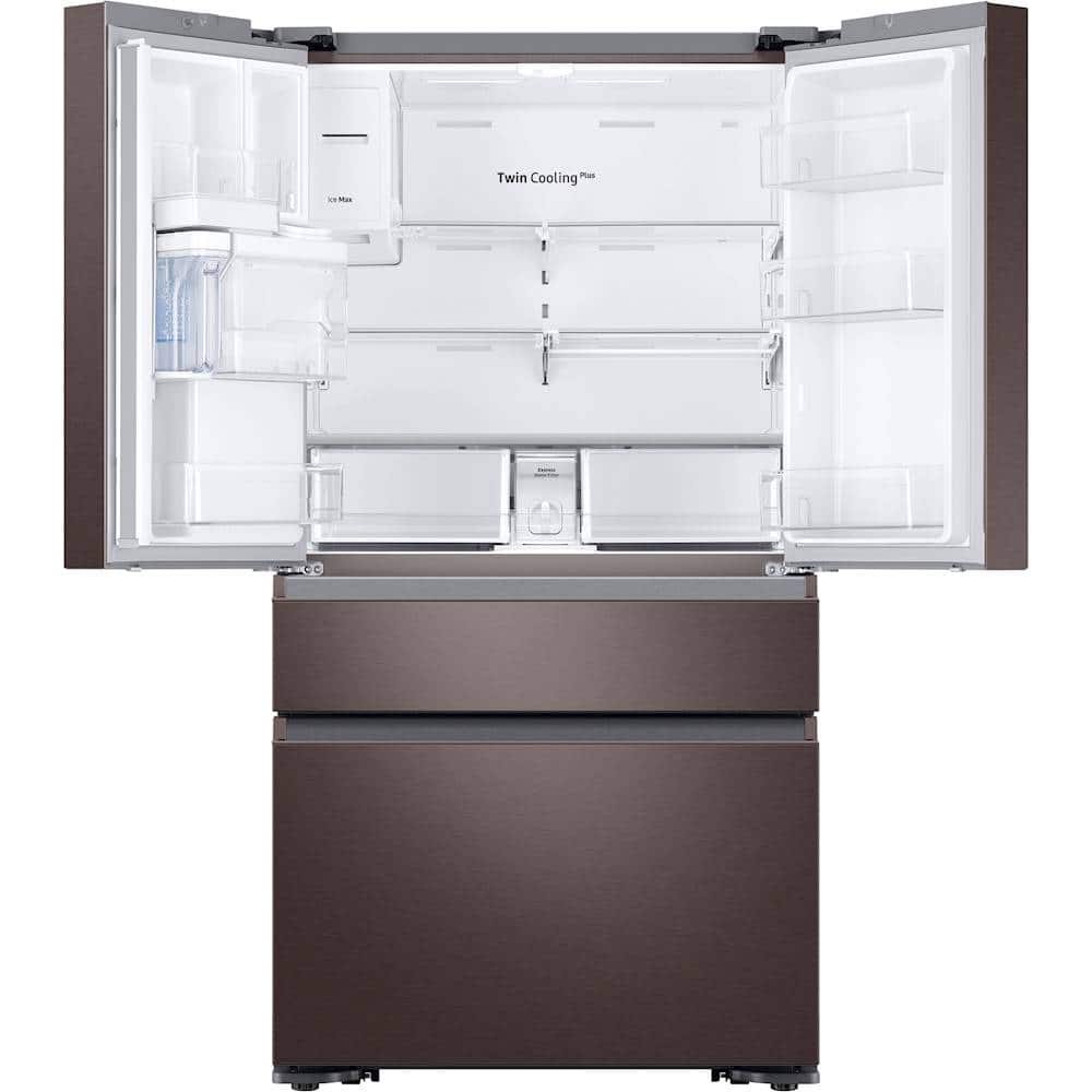 Alt View 2. Samsung - 22.6 Cu. Ft. 4-Door Flex French Door Counter-Depth Refrigerator - Tuscan Stainless Steel.