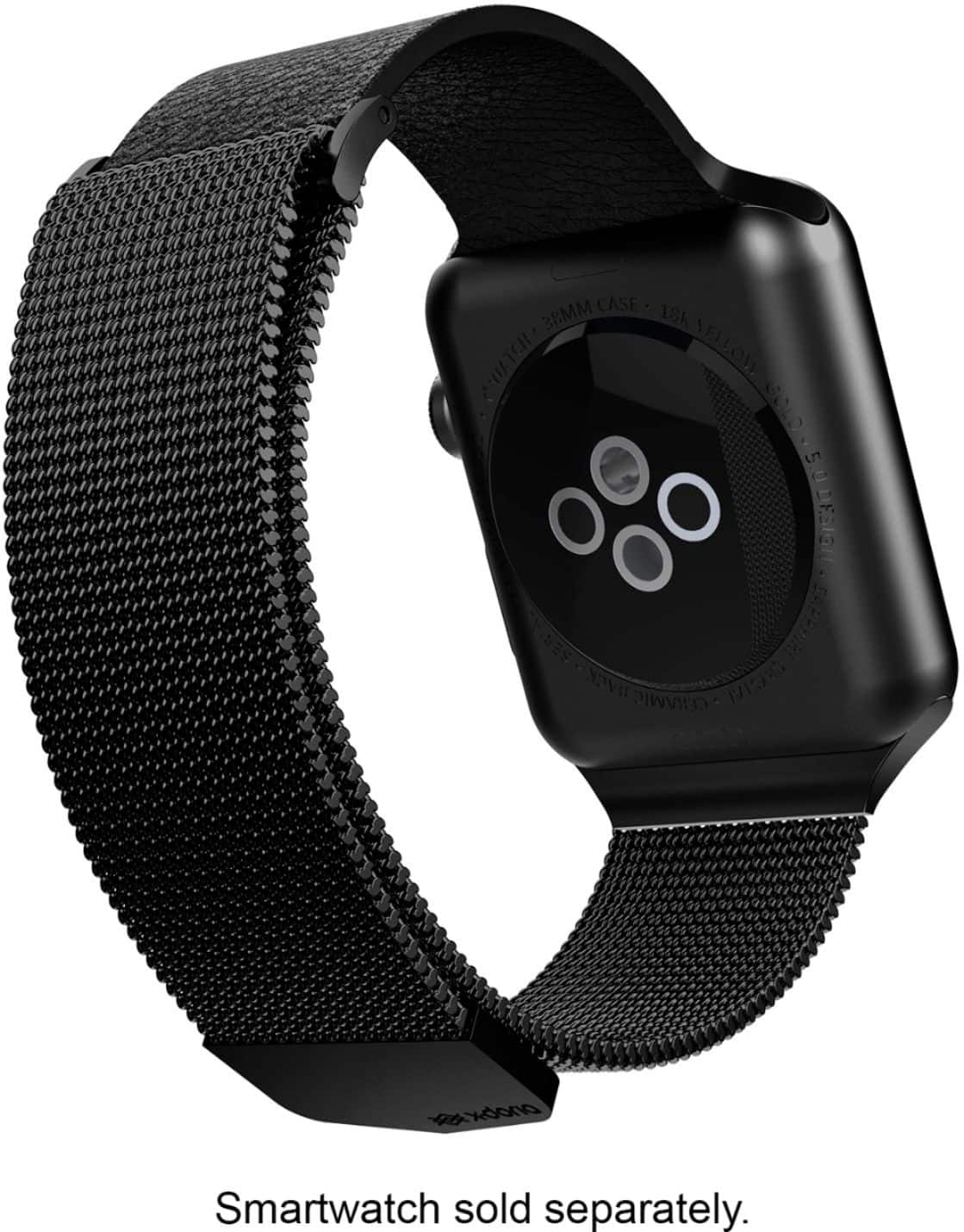 Alt View 11. Raptic - Hybrid Mesh Watch Band for Apple Watch® 42mm, 44mm, 45mm - Black.