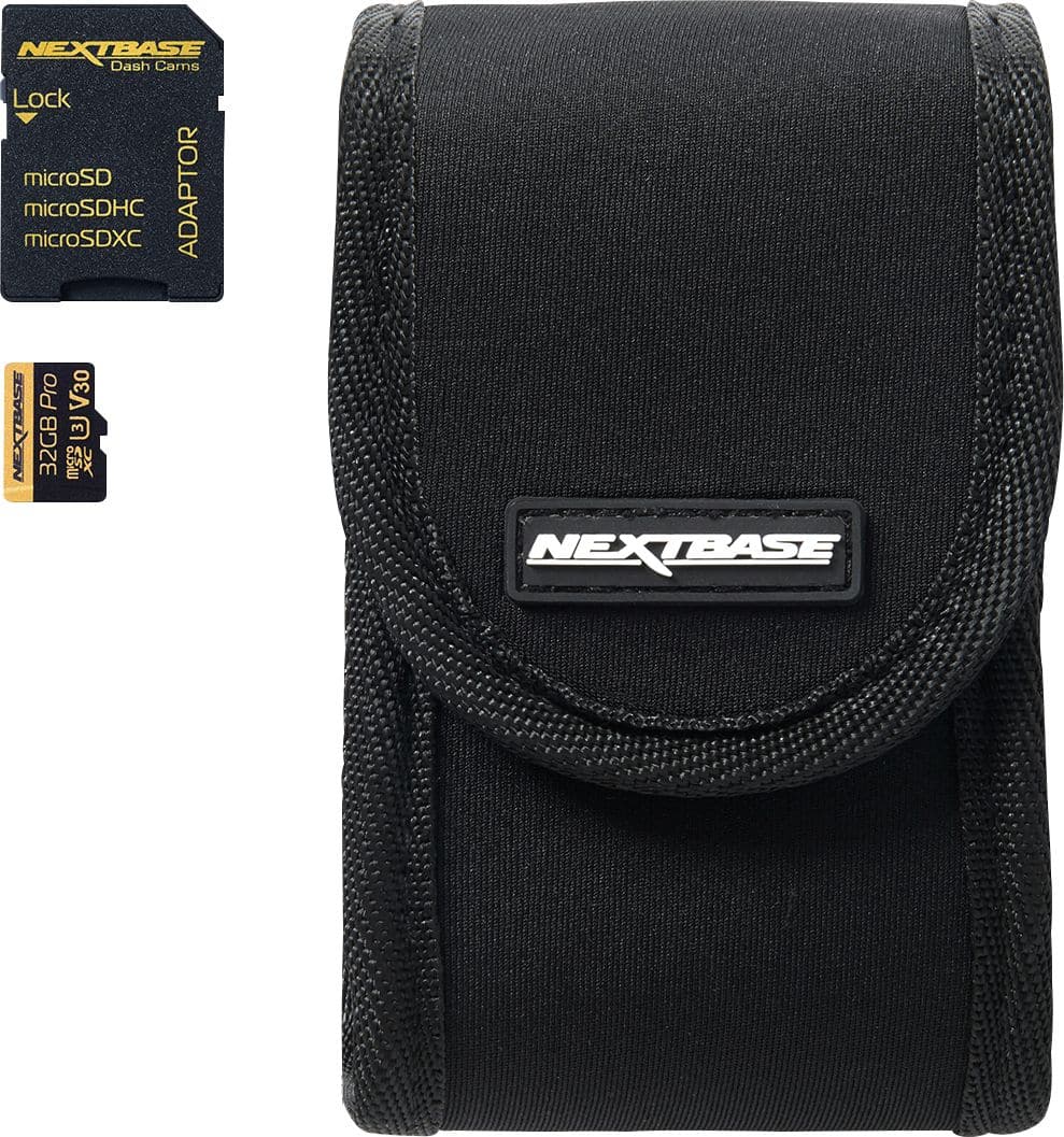 Front. Nextbase - Go Pack 32GB microSDHC UHS-III Memory Card - Black.
