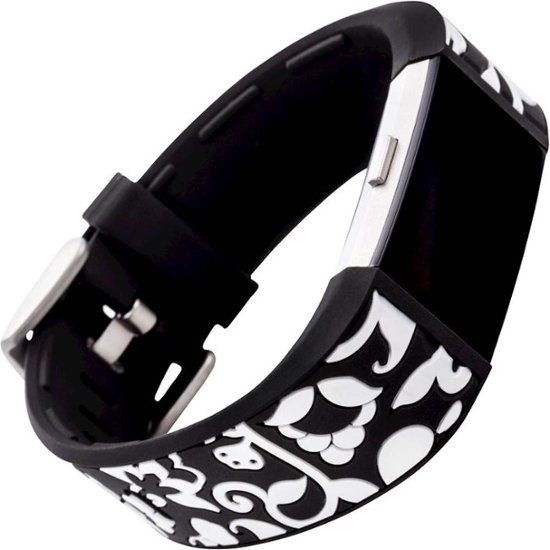 Angle Zoom. French Bull - Band for Fitbit Charge 2 - Black/White.