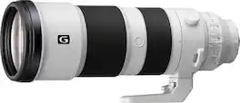 Sony - 200-600mm f/5.6-6.3 G OSS Full Frame Telephoto Zoom G Lens for E-Mount Cameras - White/Black