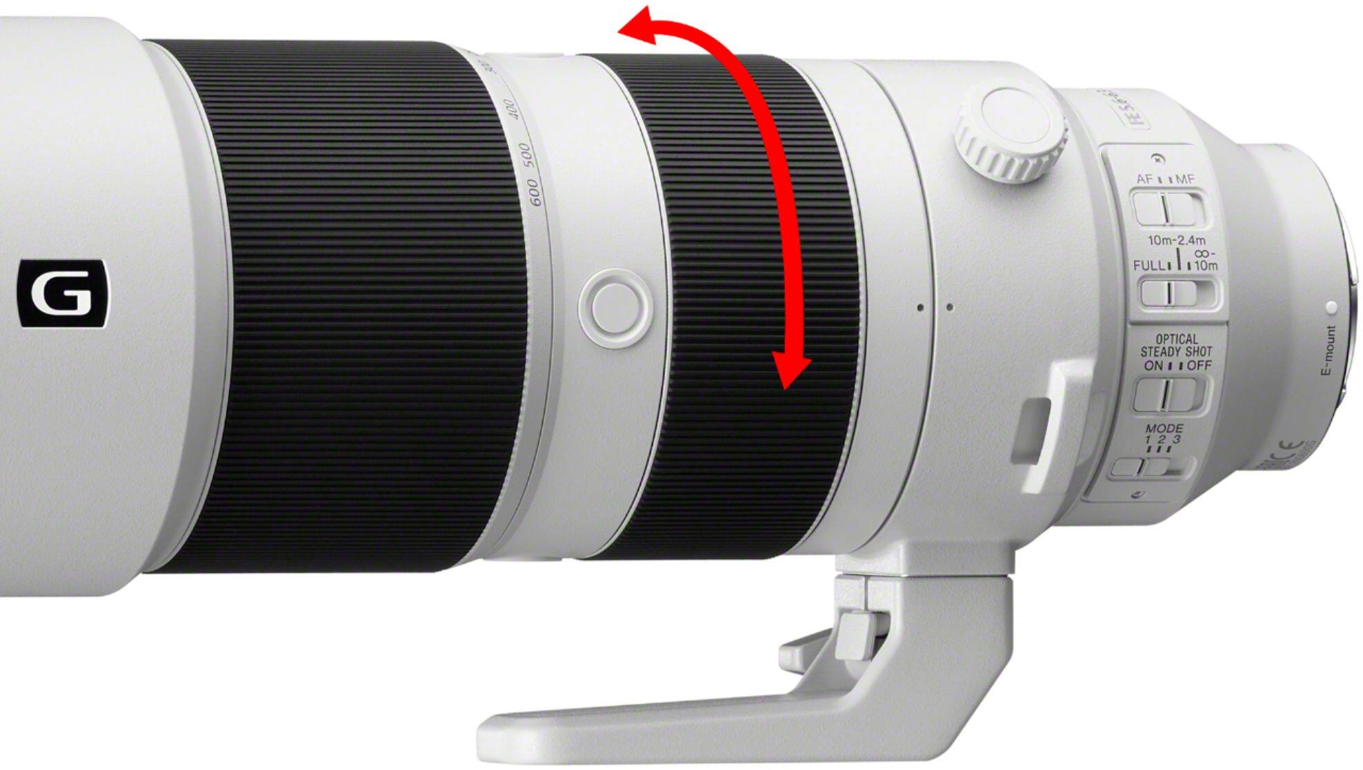 Alt View 14. Sony - 200-600mm f/5.6-6.3 G OSS Optical Telephoto Zoom Lens - White/Black.