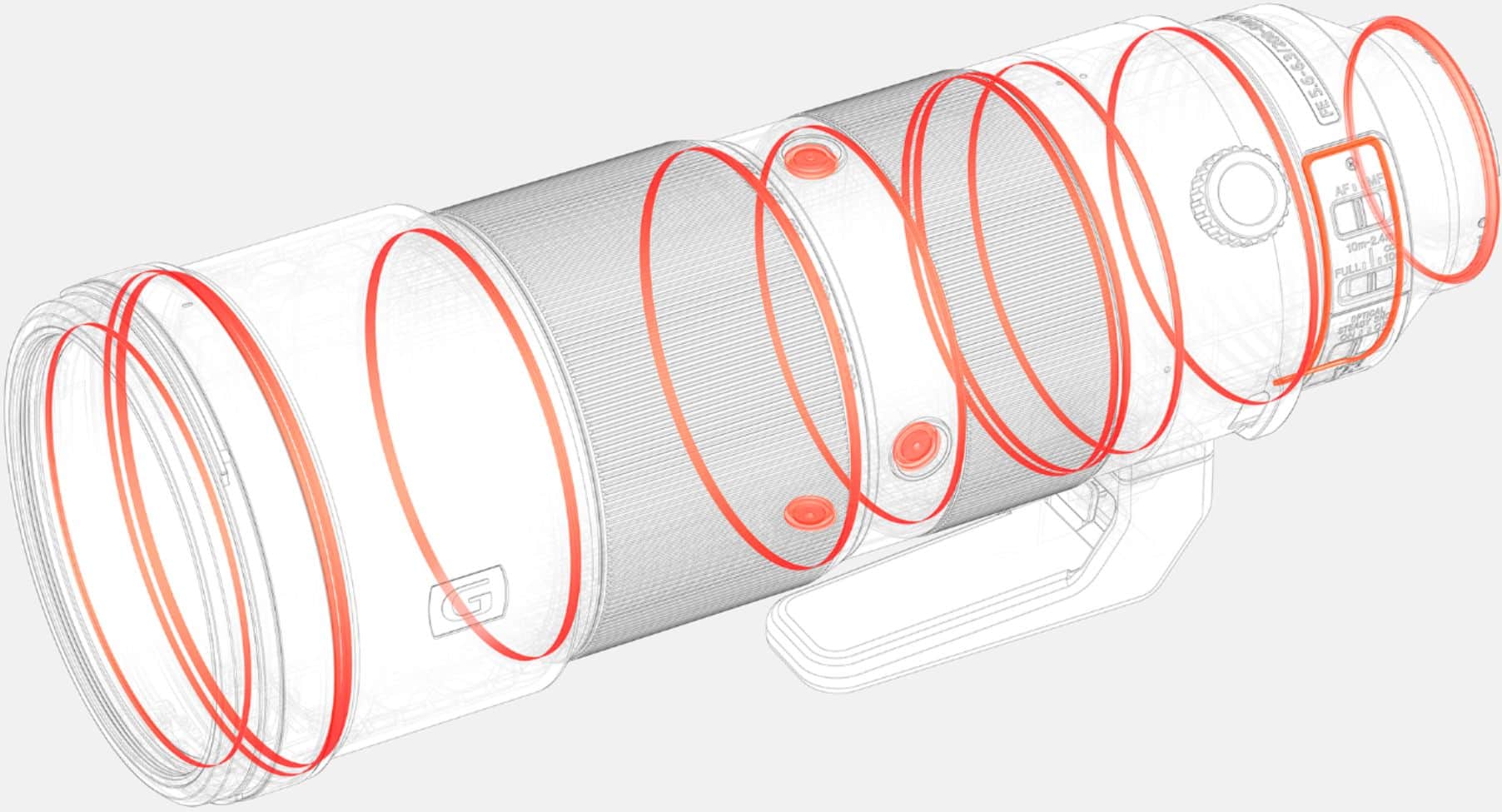 Alt View 17. Sony - 200-600mm f/5.6-6.3 G OSS Optical Telephoto Zoom Lens - White/Black.