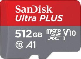 SanDisk - Ultra PLUS 512GB microSDXC UHS-I Memory Card - Front_Zoom
