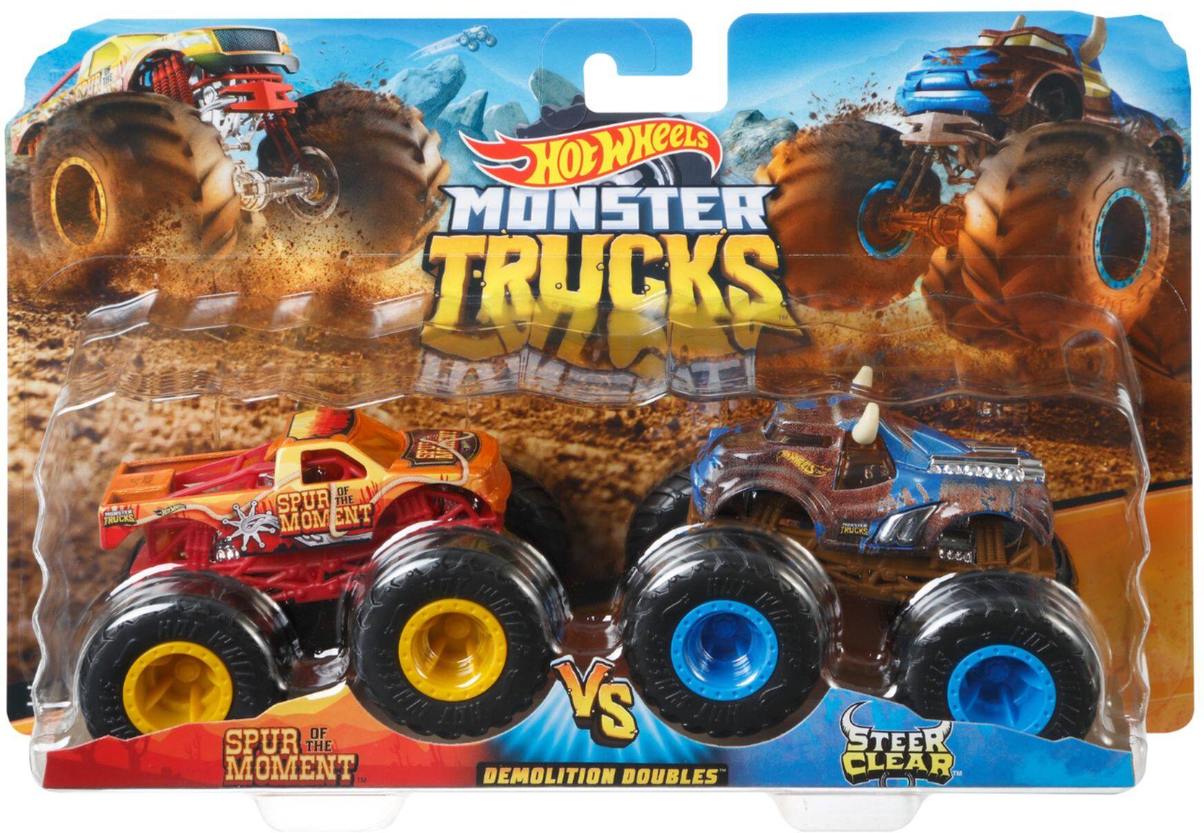 Hot Wheels Monster Trucks Demolition Doubles 1:64 Scale 2023 Mix 5 2-P –  Hot Match Collectables