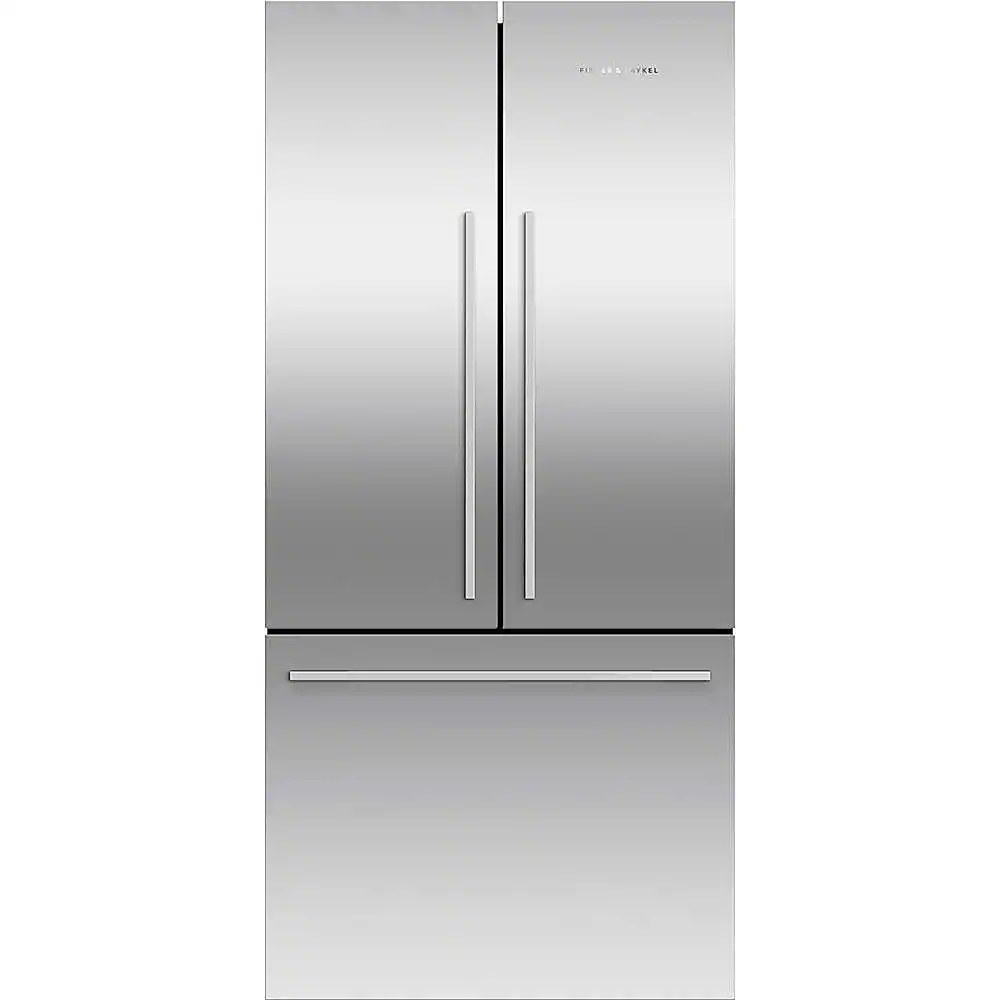 Front. Fisher & Paykel - Series 7 16.9 Cu. Ft. French Door Refrigerator - EZKleen Stainless Steel.