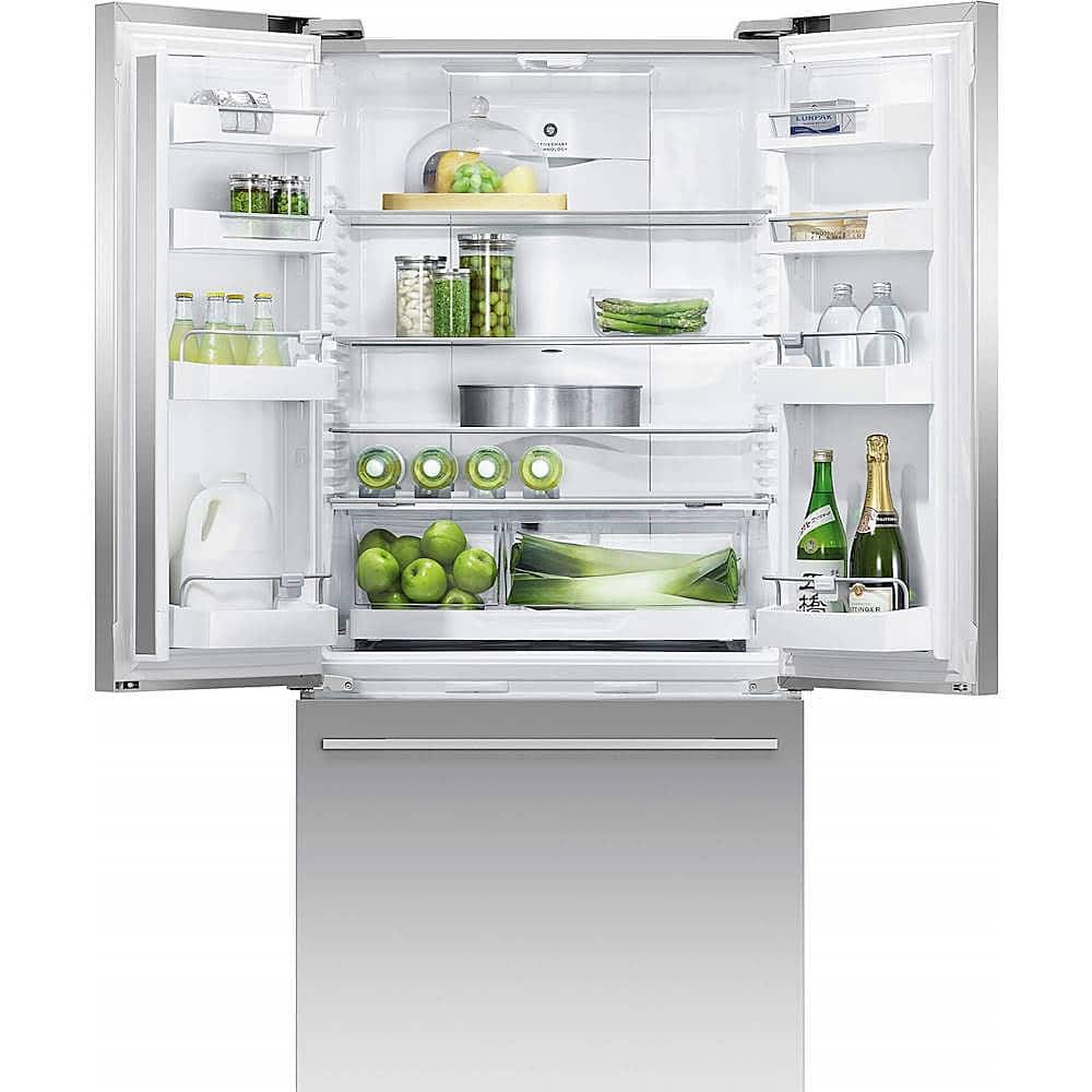 Alt View 1. Fisher & Paykel - Series 7 16.9 Cu. Ft. French Door Refrigerator - EZKleen Stainless Steel.