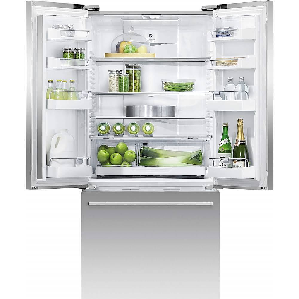 Alt View 1. Fisher & Paykel - Series 7 16.9 Cu. Ft. French Door Refrigerator - EZKleen Stainless Steel.