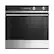 Front. Fisher & Paykel - Contemporary 23.5" Built-In Single Electric Wall Oven - Brushed Stainless Steel/Black Glass.