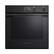 Front. Fisher & Paykel - Contemporary 23.5" Built-In Single Electric Convection Wall Oven - Black Glass.