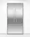 Alt View 2. Fisher & Paykel - 36-In 20.1 cu. ft. French Door Refrigerator Counter Depth with Internal Ice Maker - Stainless Steel.