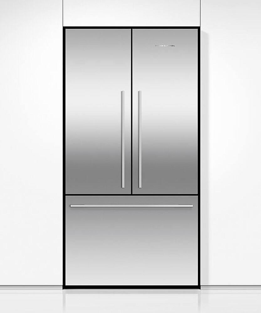 Alt View 2. Fisher & Paykel - 36-In 20.1 cu. ft. French Door Refrigerator Counter Depth with Internal Ice Maker - Stainless Steel.