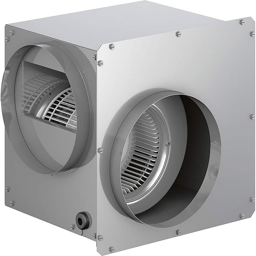 Front. Zephyr - Lift Downdraft Blower, Internal, 600 CFM - Silver.