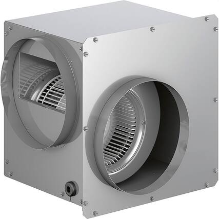 Front. Zephyr - Lift Downdraft Blower, Internal, 600 CFM - Silver.