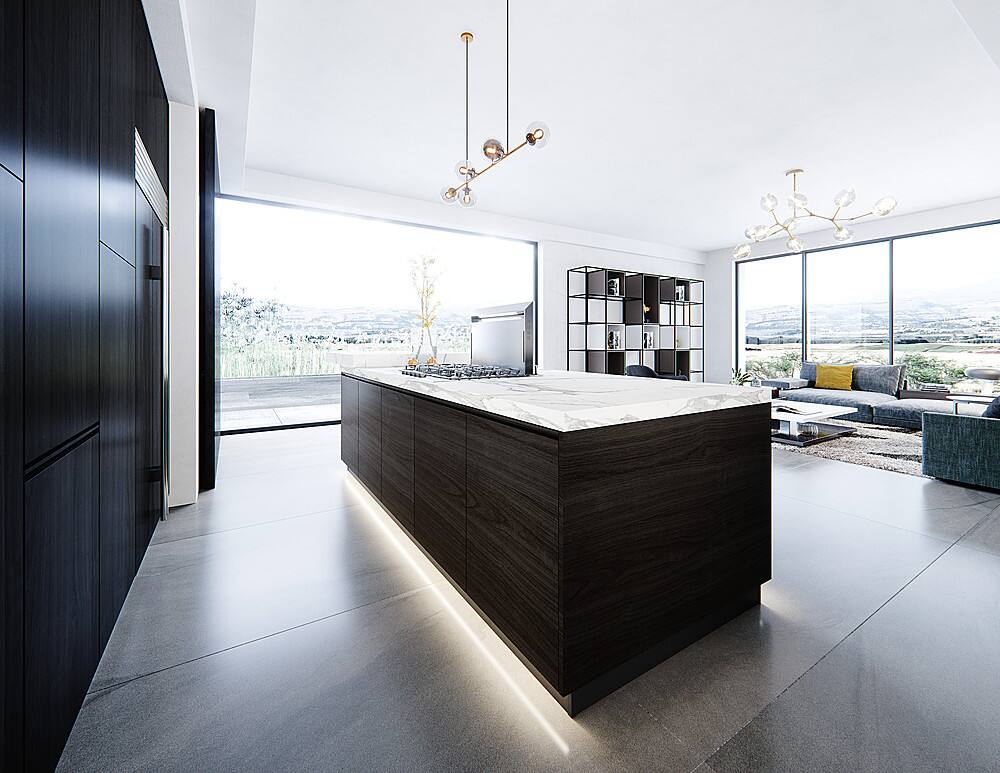 Alt View 13. Zephyr - Lift 36 in. Telescopic Downdraft System with Multiple Blower Options BODY ONLY - Stainless Steel.