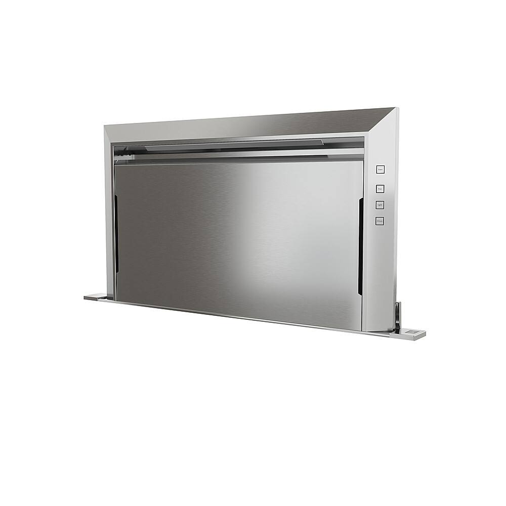 Left View: Zephyr - Lift 36 in. Telescopic Downdraft System with Multiple Blower Options in Stainless Steel - Stainless steel