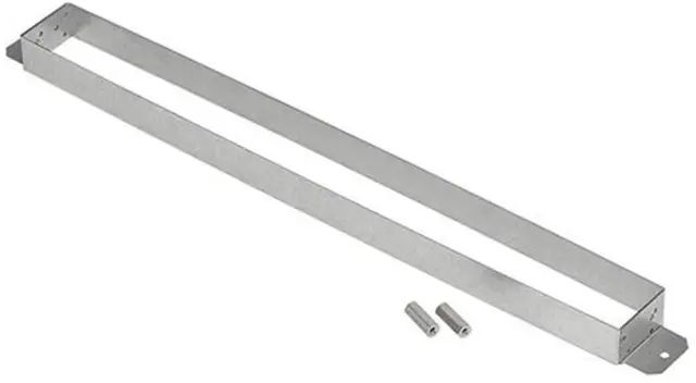 Front. Zephyr - 2 in. x 19 in. Rectangular Adapter for Lift Downdraft - Silver.