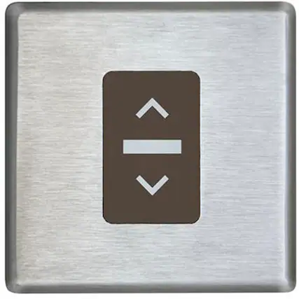 Front. Zephyr - Wired Remote Up Down Switch Control for Lift Downdraft - Stainless Steel.