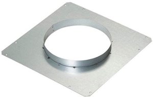 Zephyr - Front Panel Rough-In Plate with 8 in. Round for Lift Downdraft - Silver - Front_Zoom